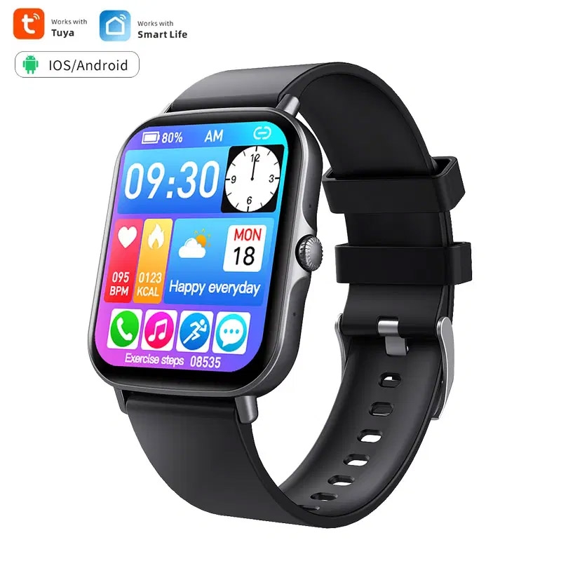 MST-3 1.69inch Phone Calling Tuya Smart Watch with Body Temp